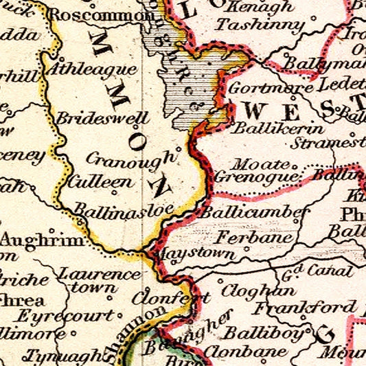 Vintage Map of Ireland, 1832