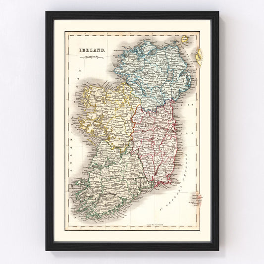 Vintage map of Ireland, 1832