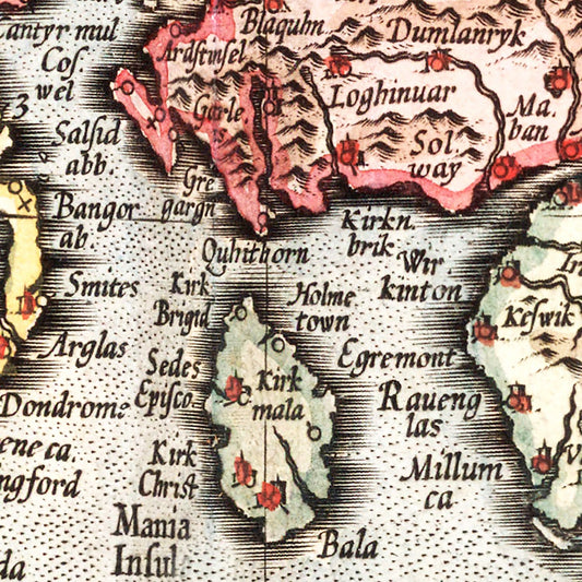 Vintage Map of England, Scotland and Ireland, 1623