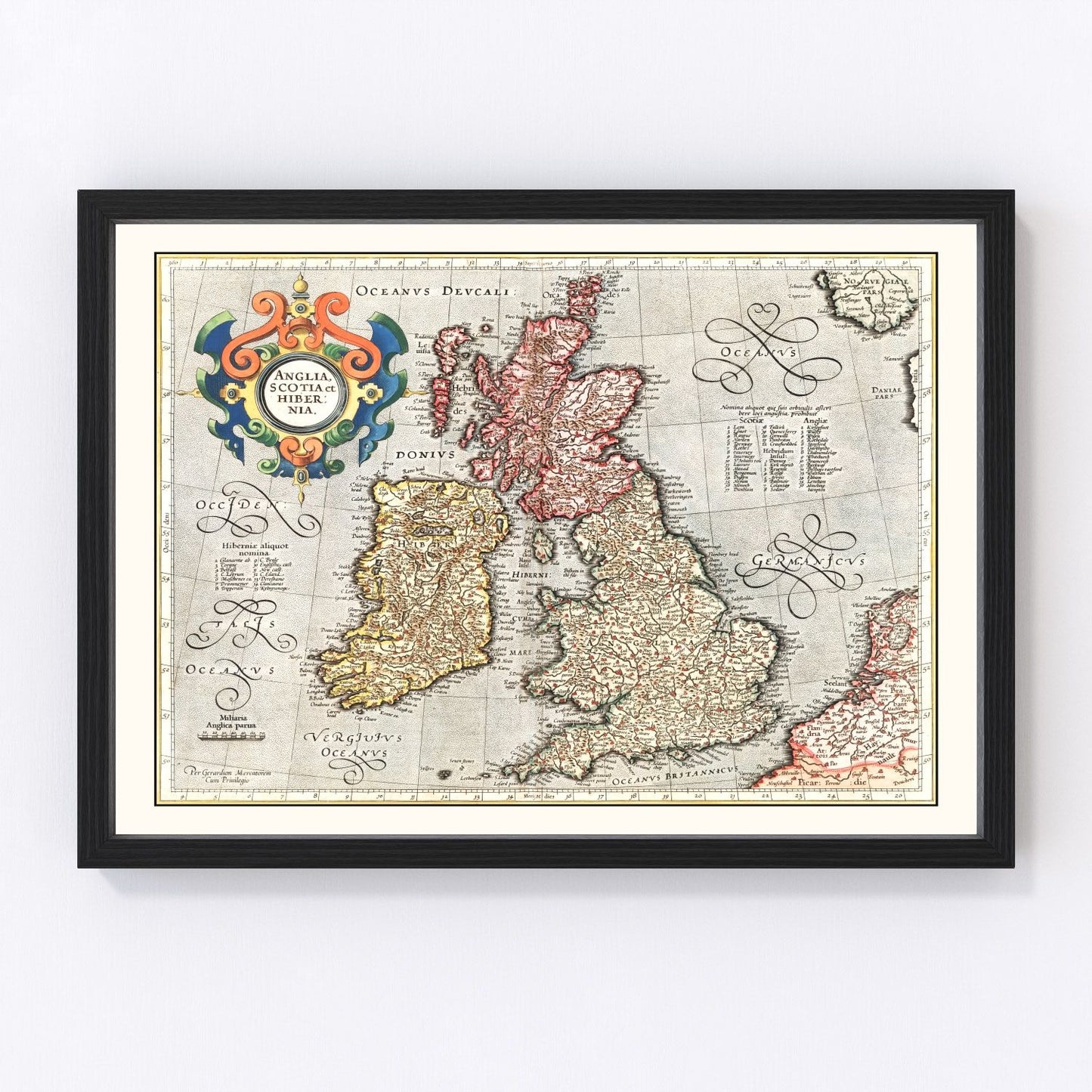 Vintage map of England, Scotland, and Ireland, 1623
