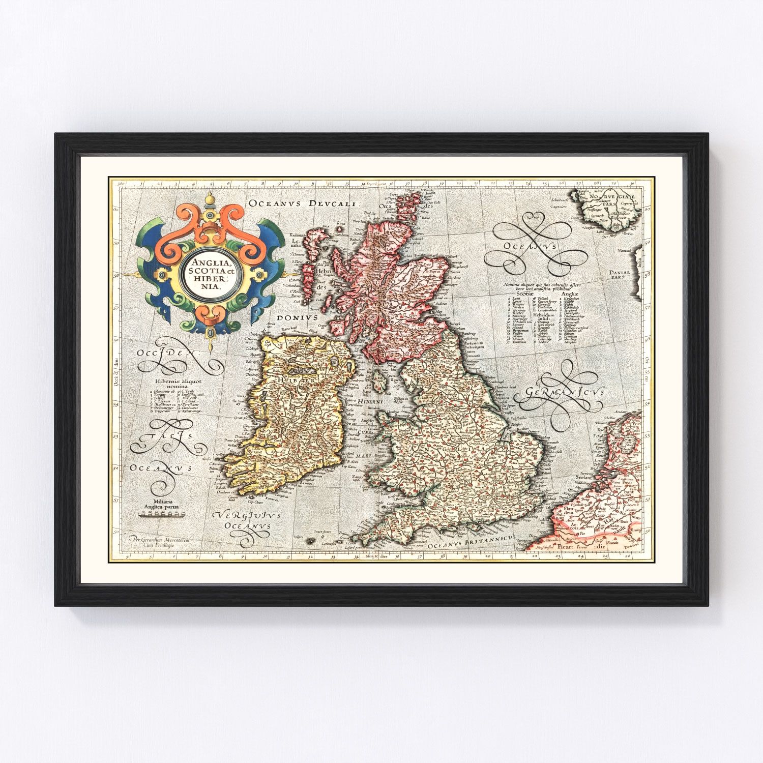 Vintage map of England, Scotland, and Ireland, 1623