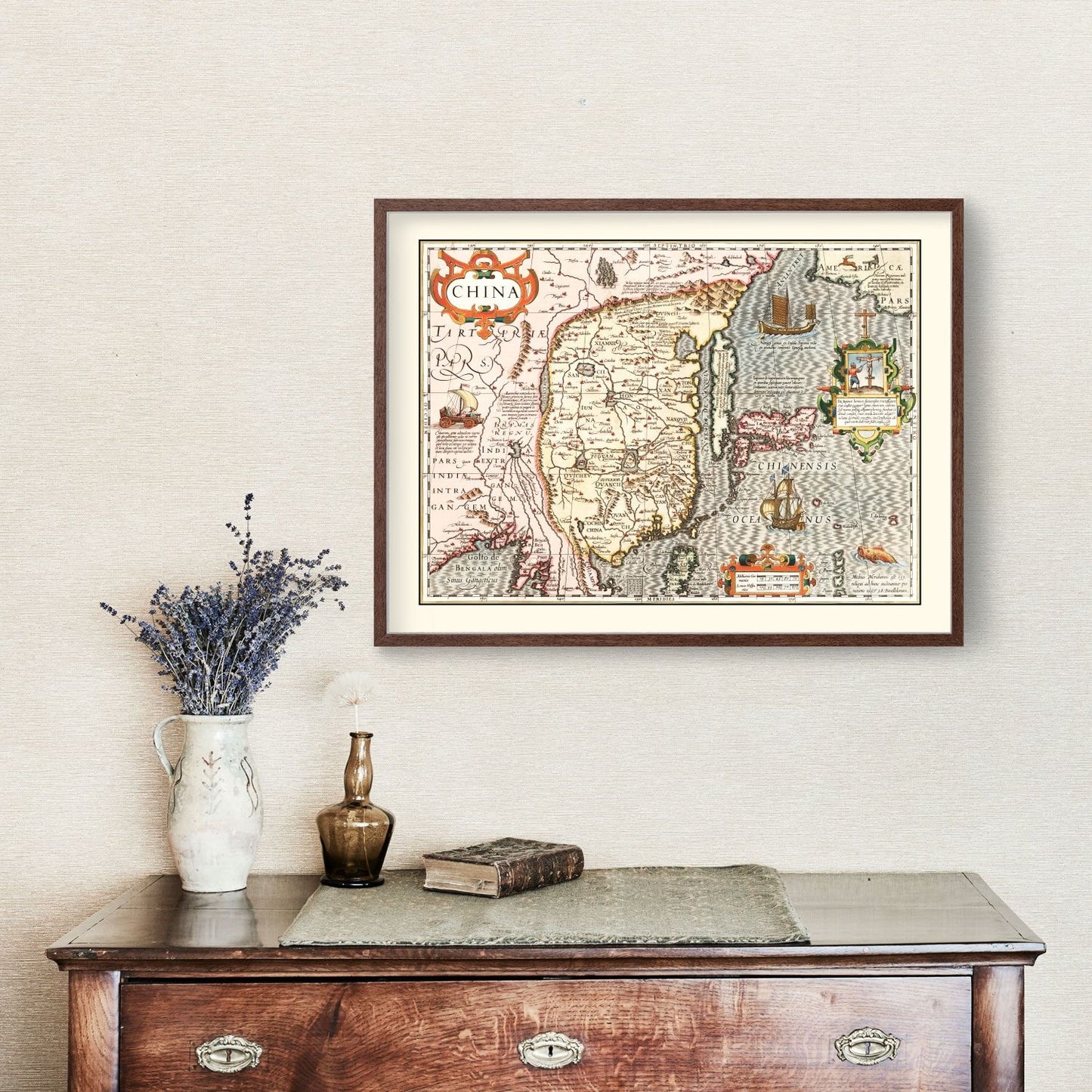 Vintage Map of China, 1623