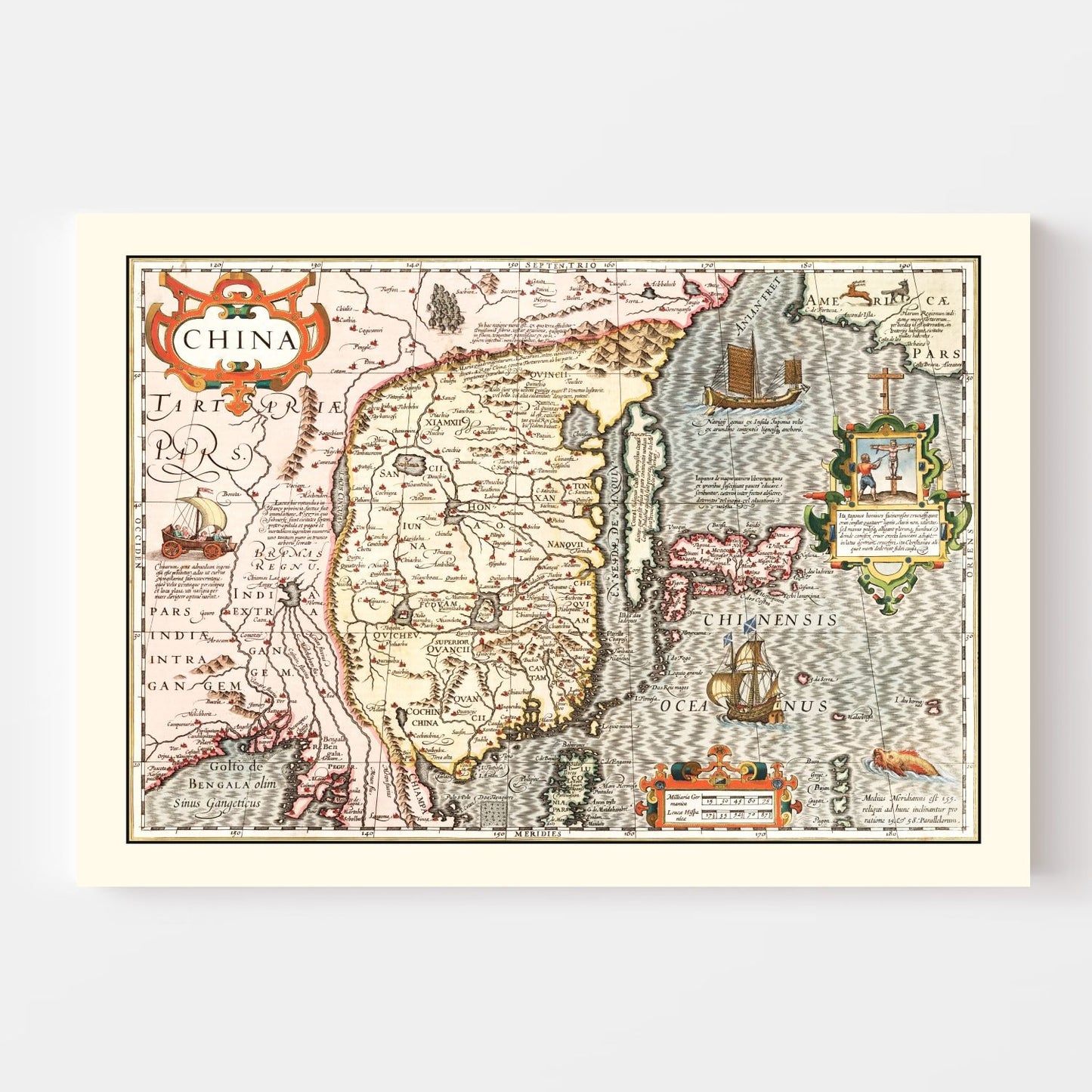 Vintage Map of China, 1623