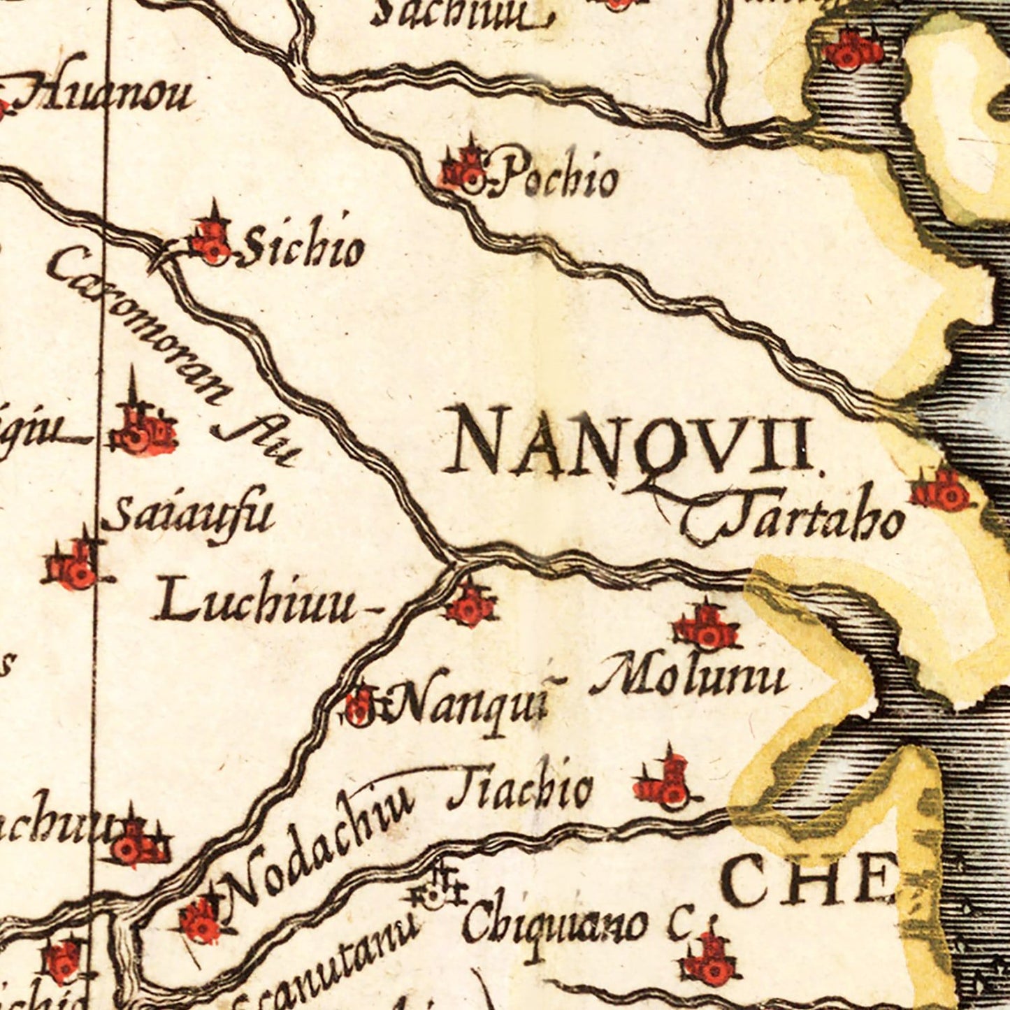 Vintage Map of China, 1623