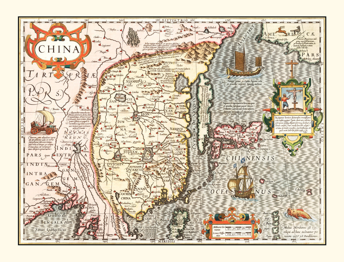 Vintage Map of China, 1623