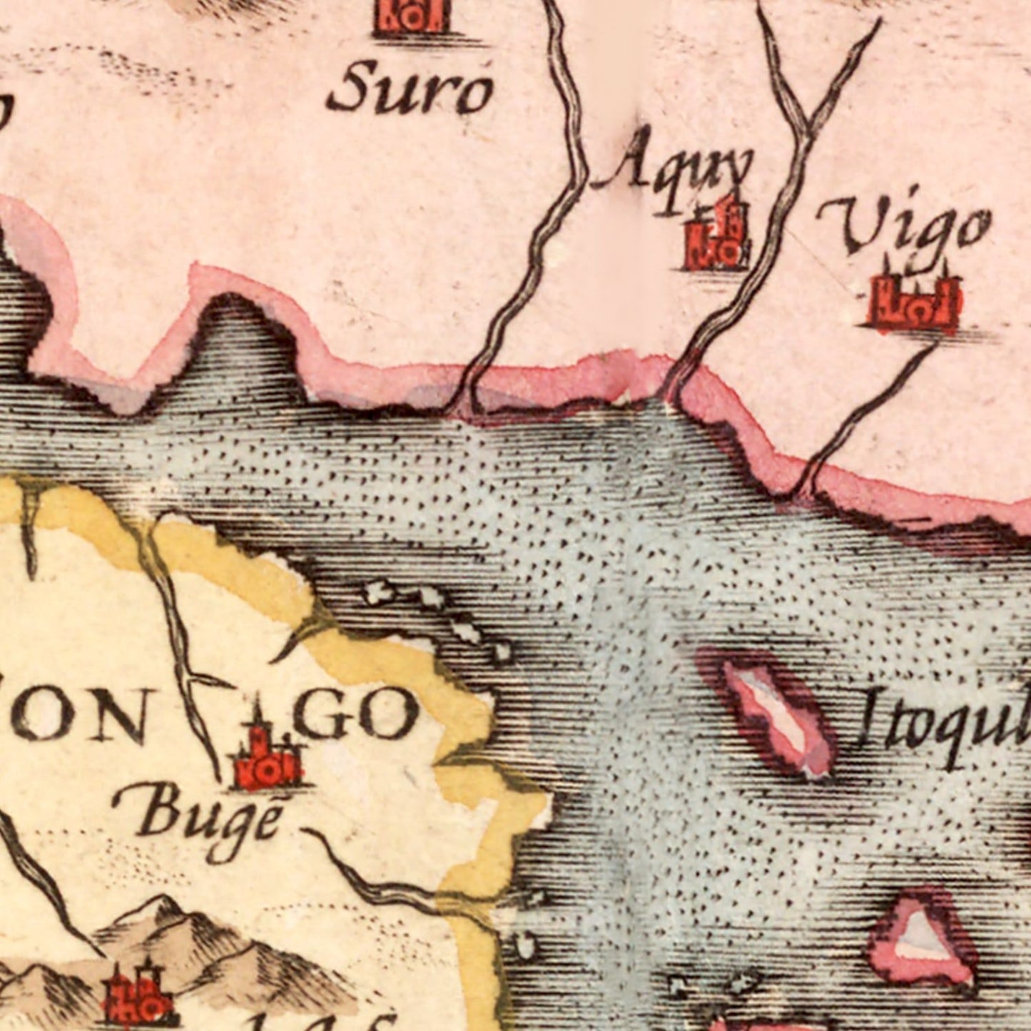 Vintage Map of Japan and Korea, 1623