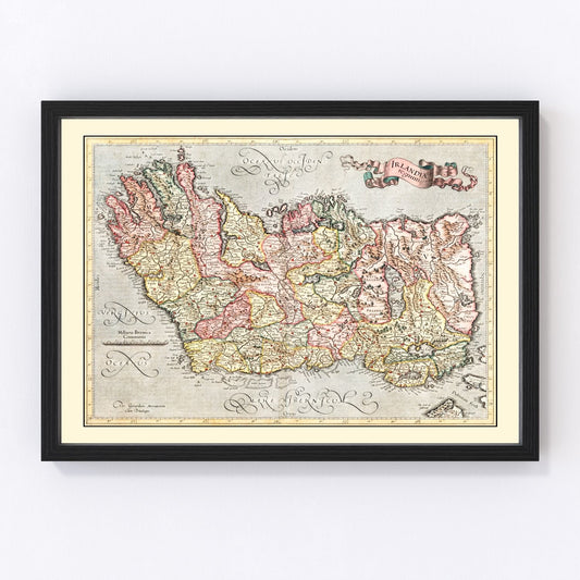 Vintage map of Ireland, 1623