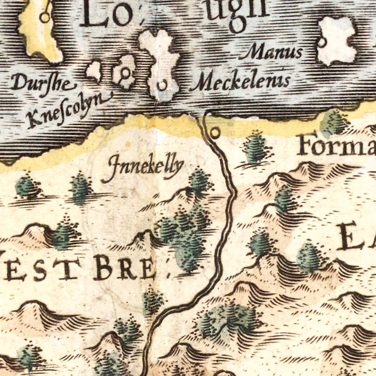 Vintage Map of North Ireland, 1623