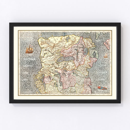 vintage map of North Ireland, 1623