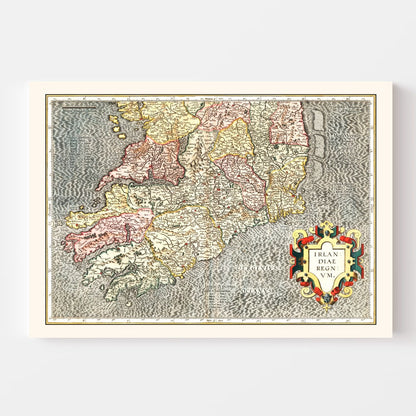 Vintage Map of the Kingdom of Ireland, 1623