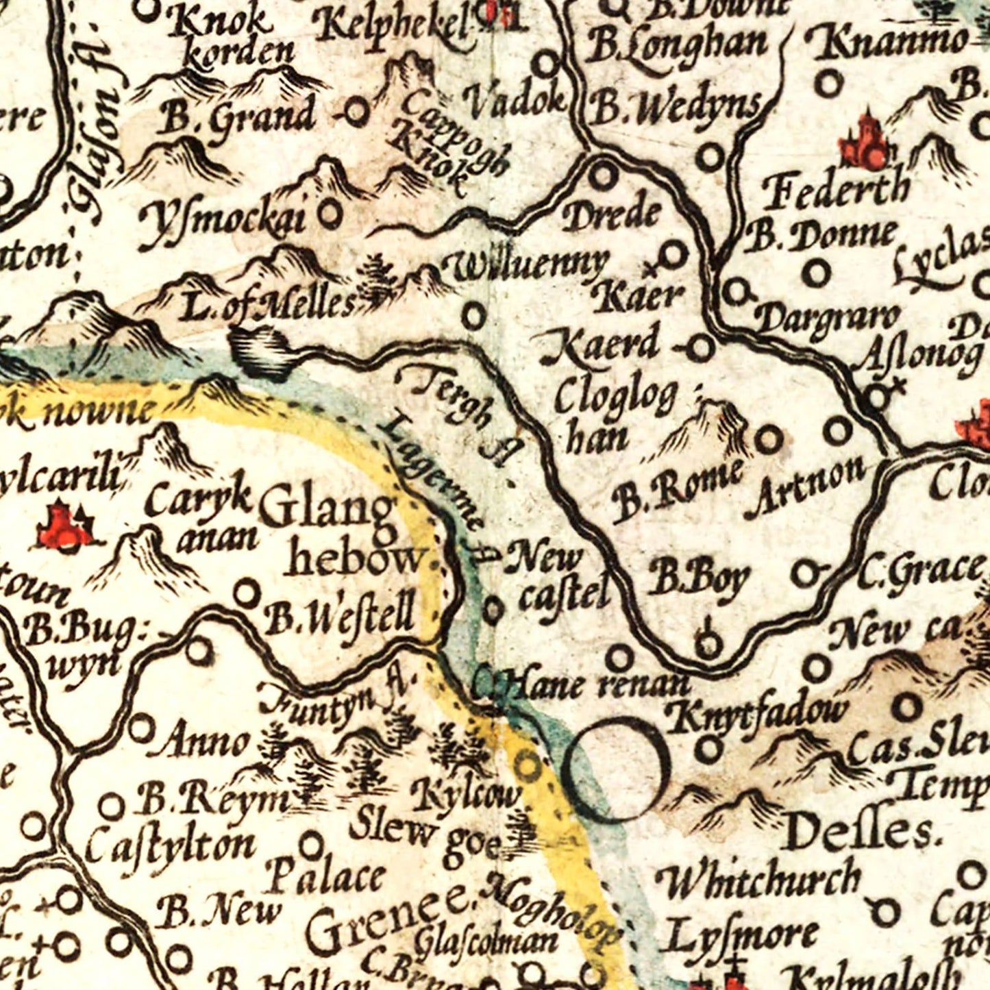 Vintage Map of the Kingdom of Ireland, 1623