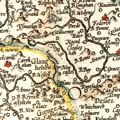 Vintage Map of the Kingdom of Ireland, 1623