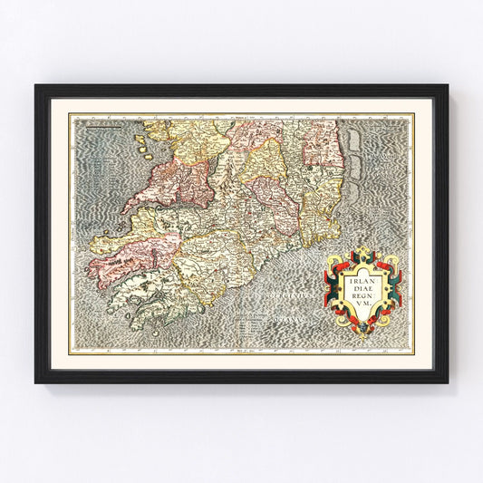 vintage map of the Kingdom of Ireland, 1623