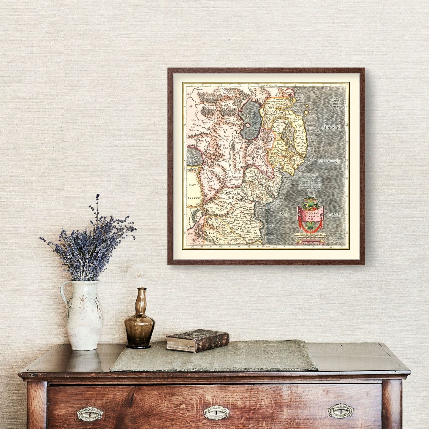 Vintage Map of Ulster, Ireland, 1623