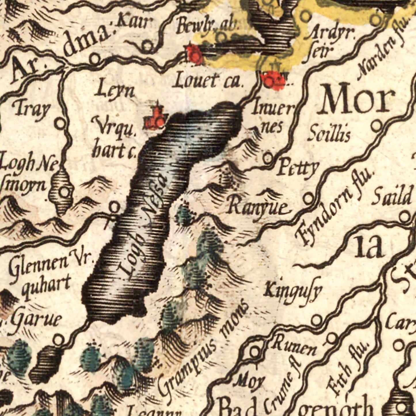 Vintage Map of Scotland, 1623