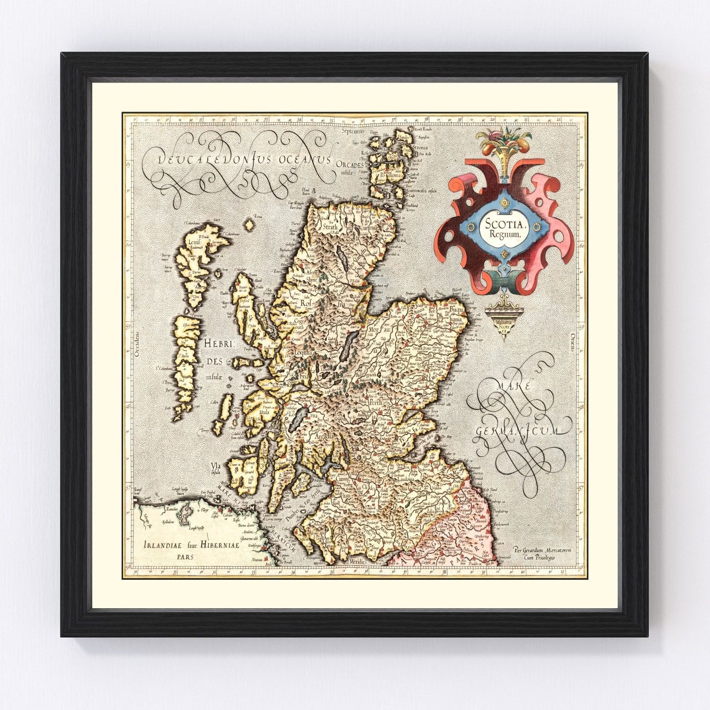 vintage map of Scotland, 1623