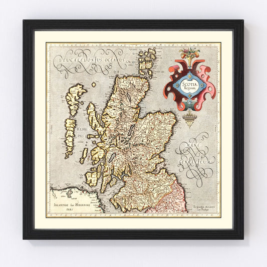 vintage map of Scotland, 1623