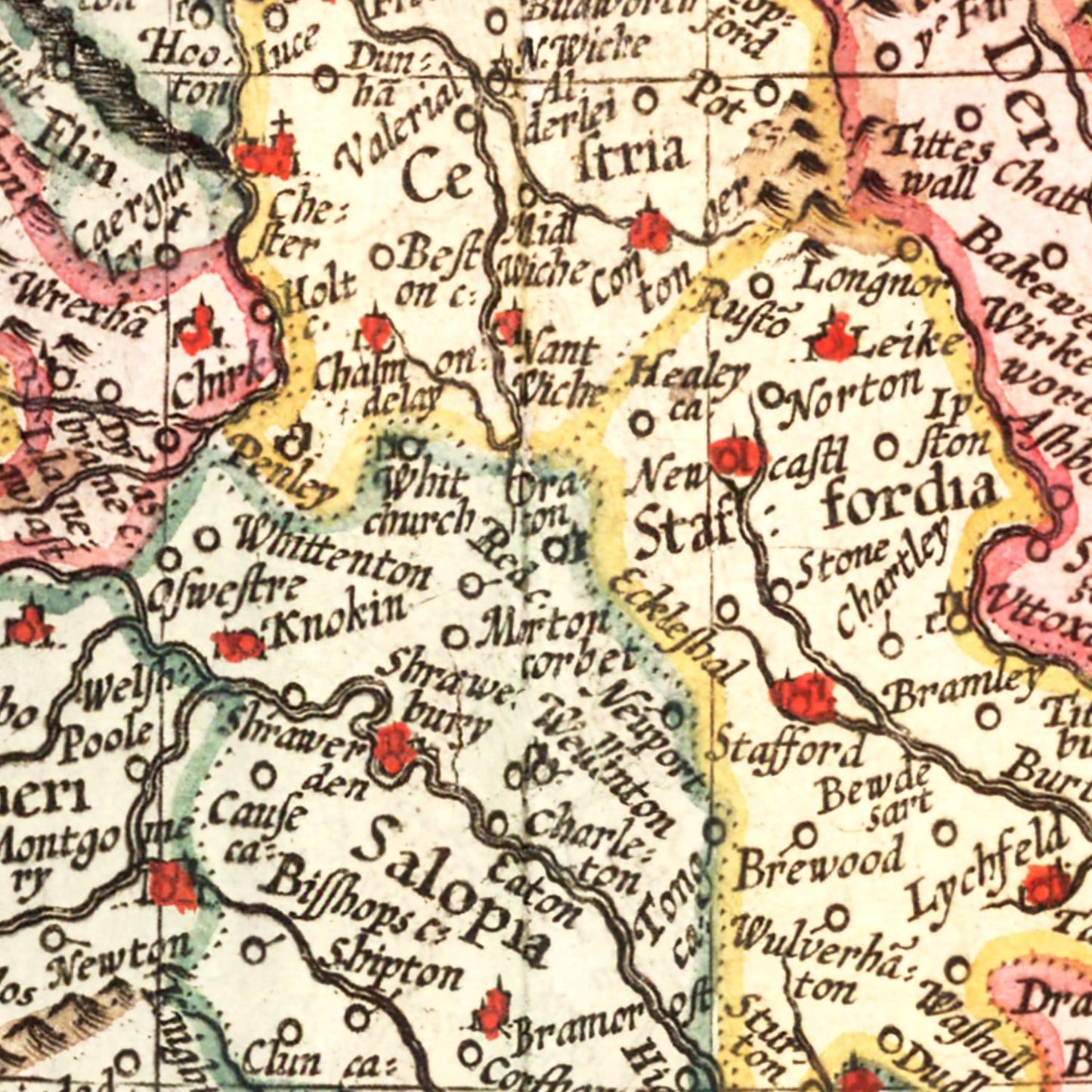 Vintage Map of England, 1623