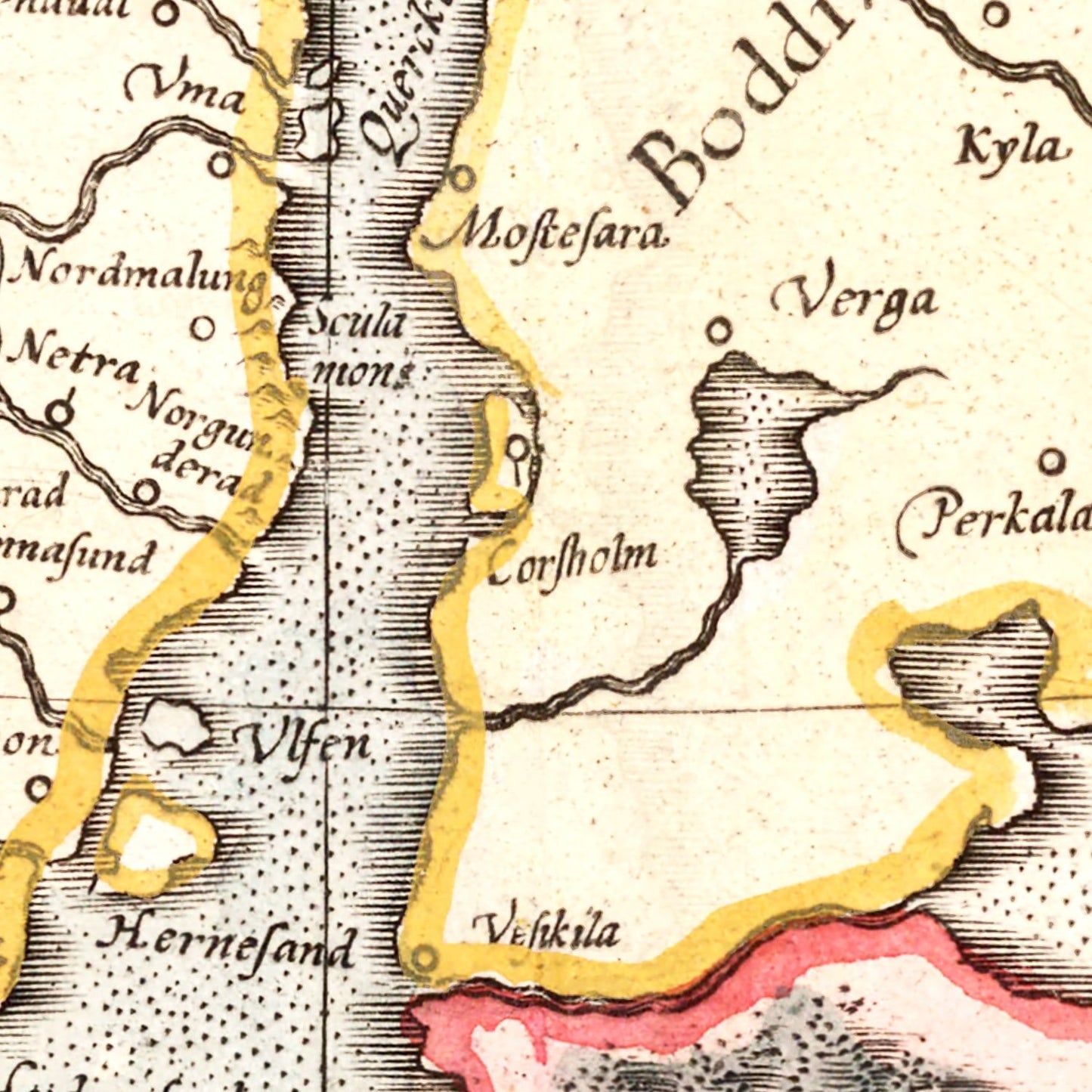 Vintage Map of Norway, Sweden & Finland, 1623