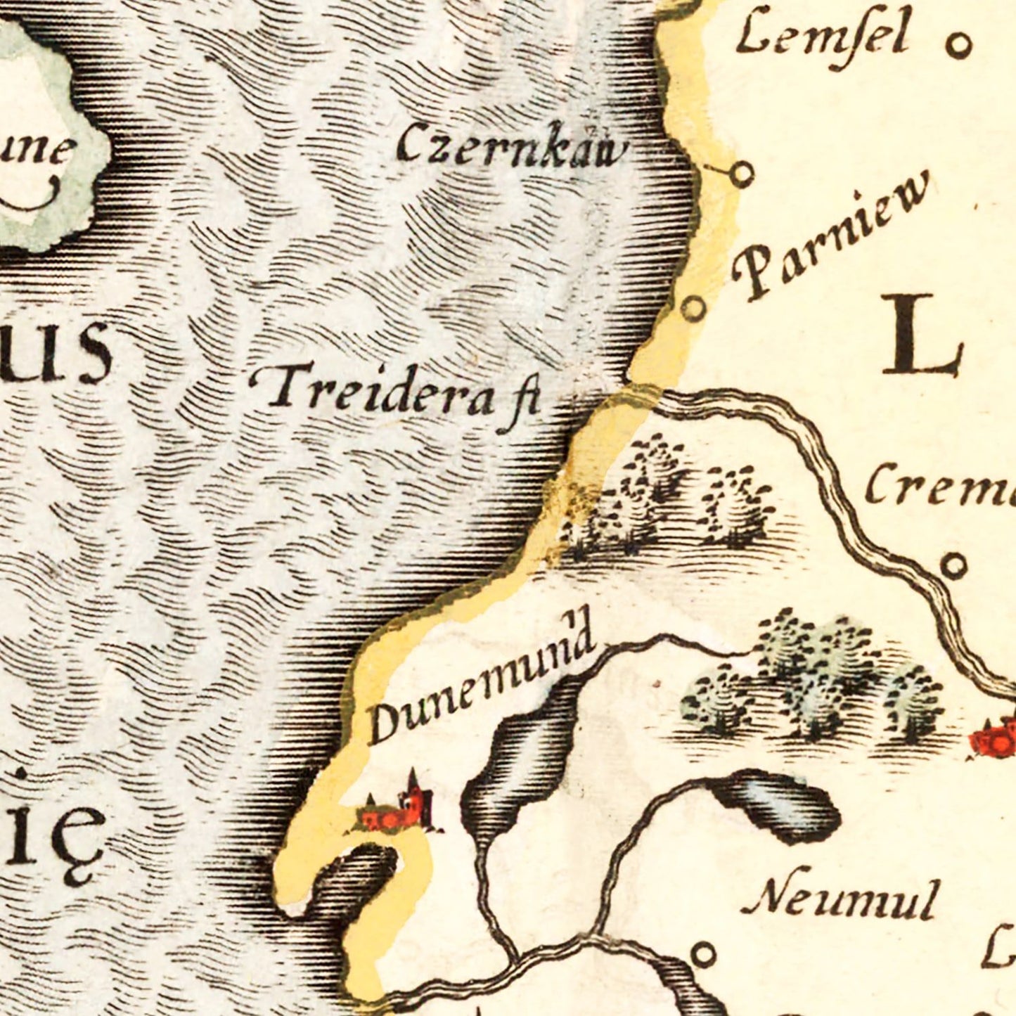 Vintage Map of Latvia, 1623