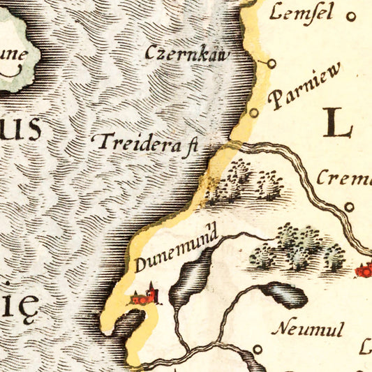 Vintage Map of Latvia, 1623