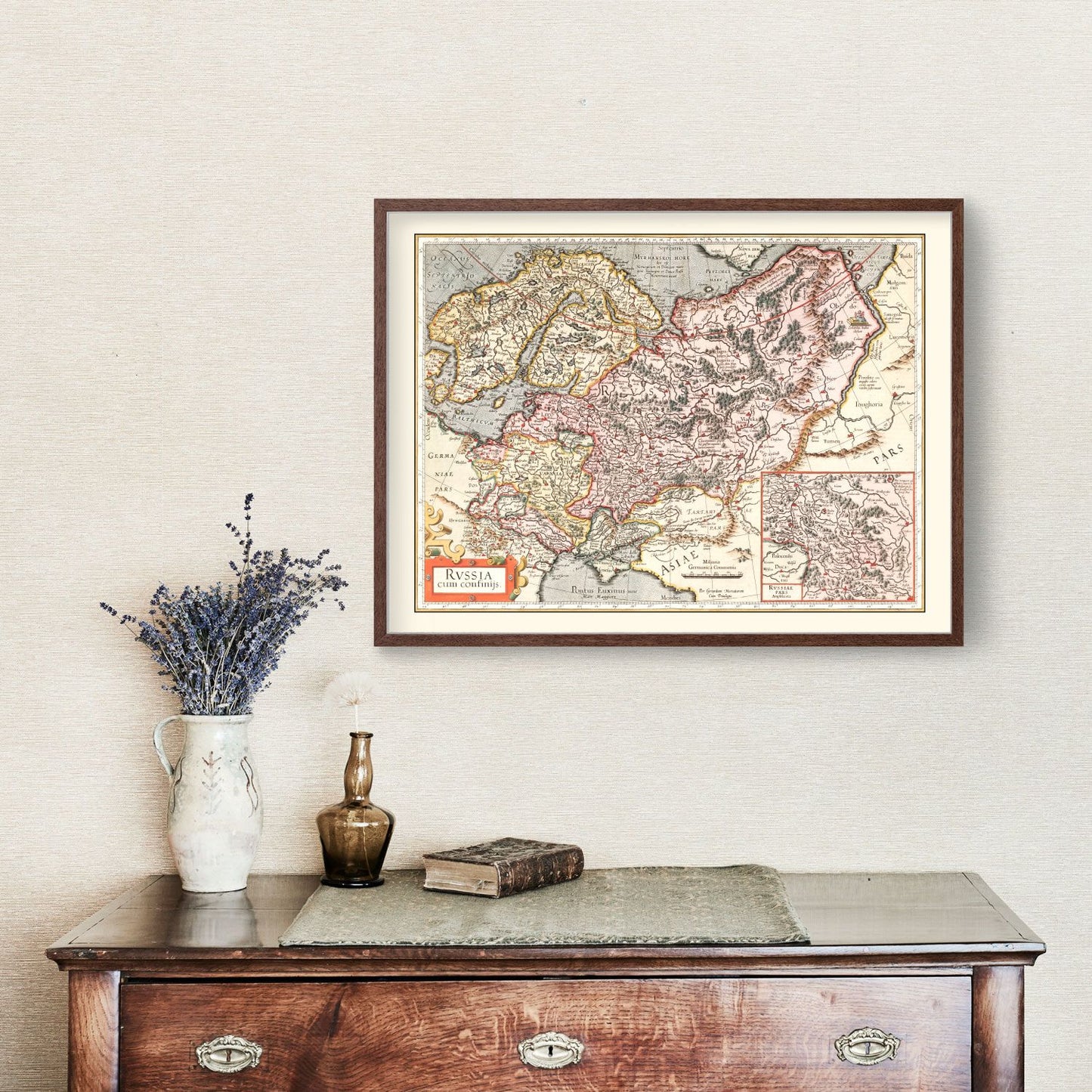 Vintage Map of Russia, 1623