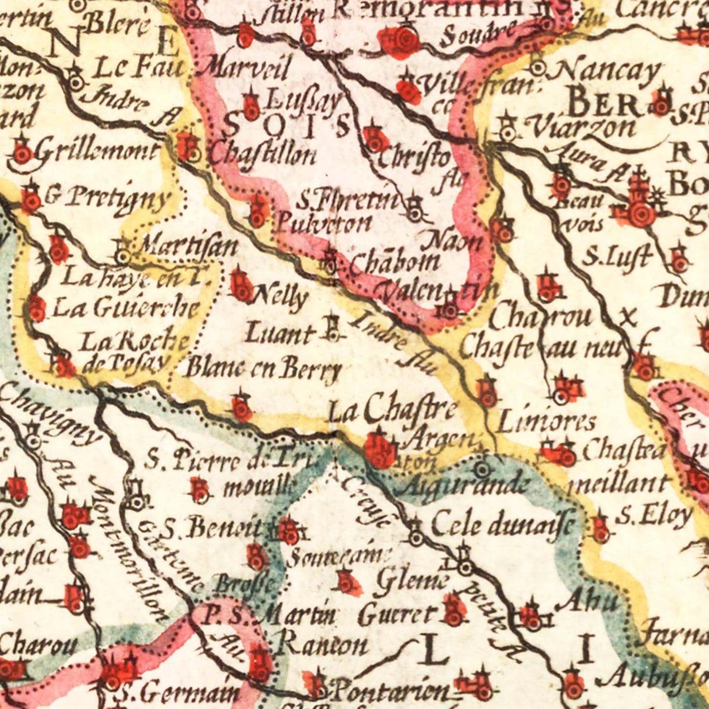 Vintage Map of Gaul, France, 1623