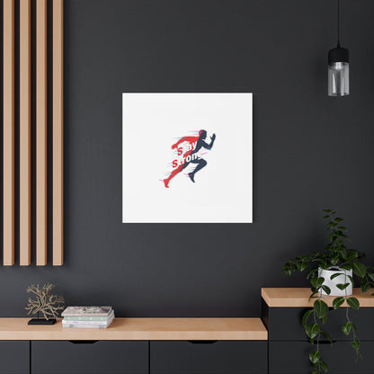 Stay Strong Runner Gym Canvas Wall Art