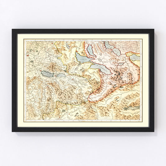 Vintage map of Switzerland, 1623