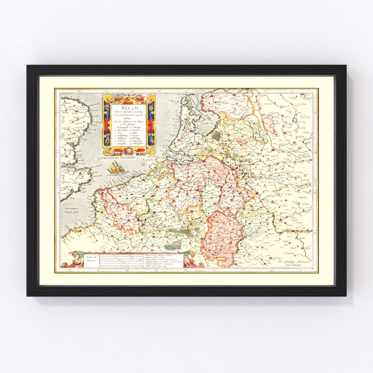 Vintage map of Belgium, 1623