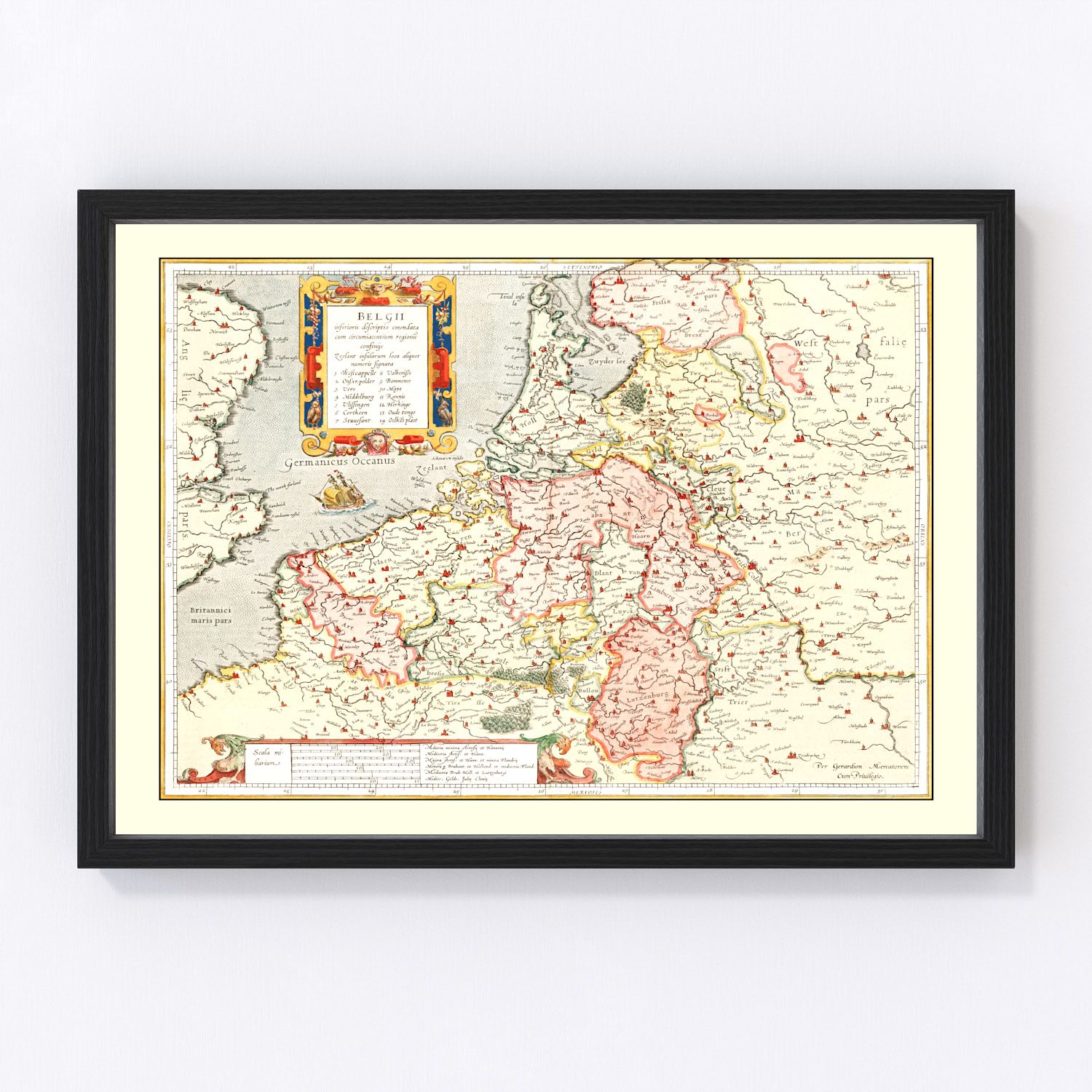 Vintage map of Belgium, 1623