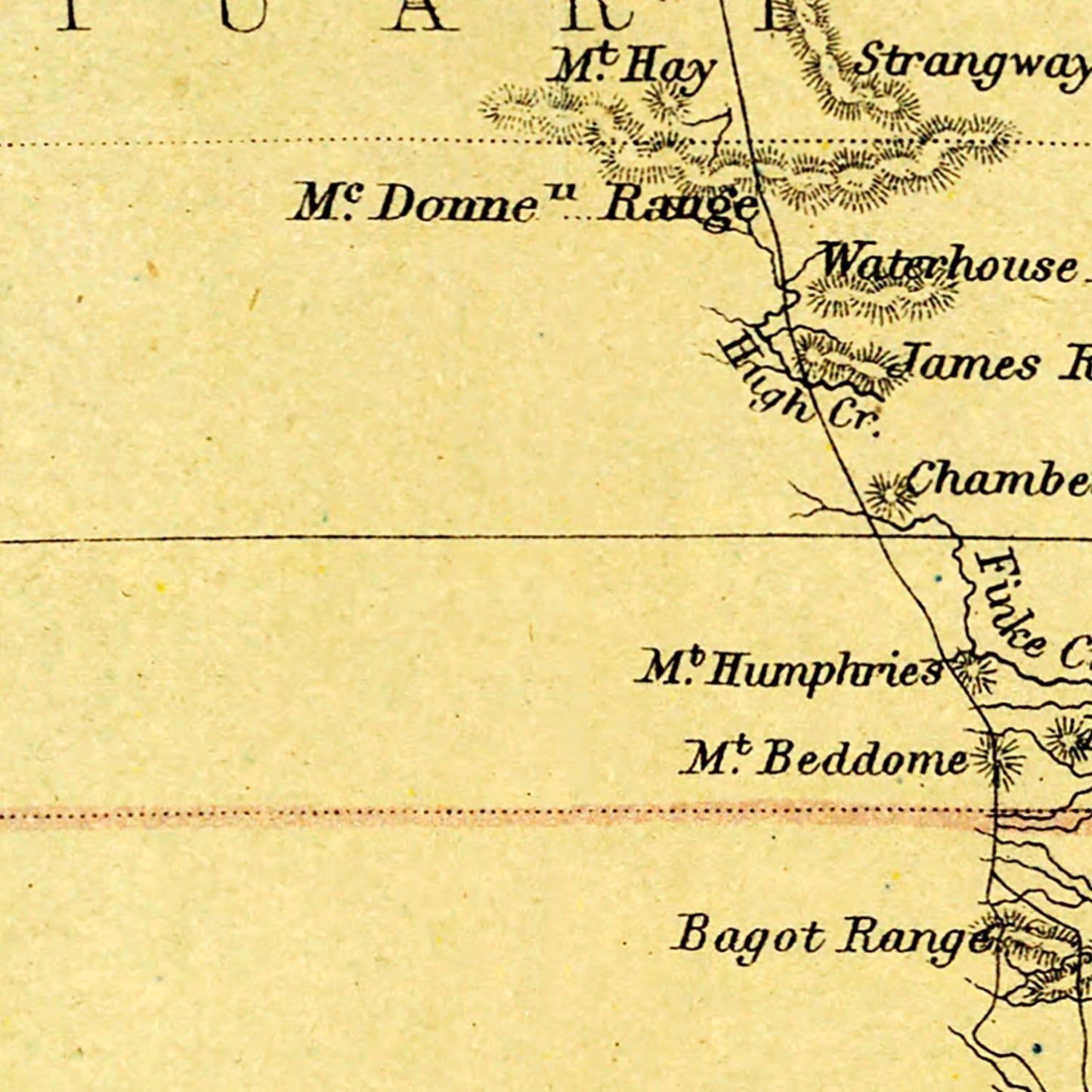 Vintage Map of Australia, 1871