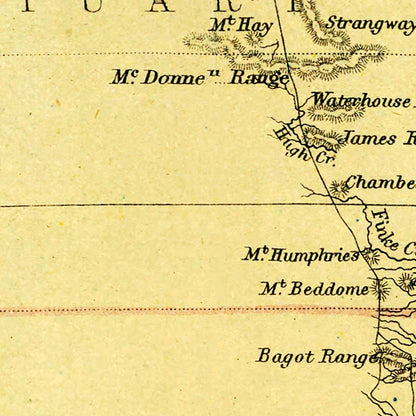 Vintage Map of Australia, 1871