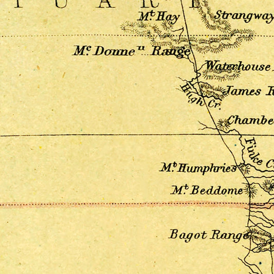 Vintage Map of Australia, 1871