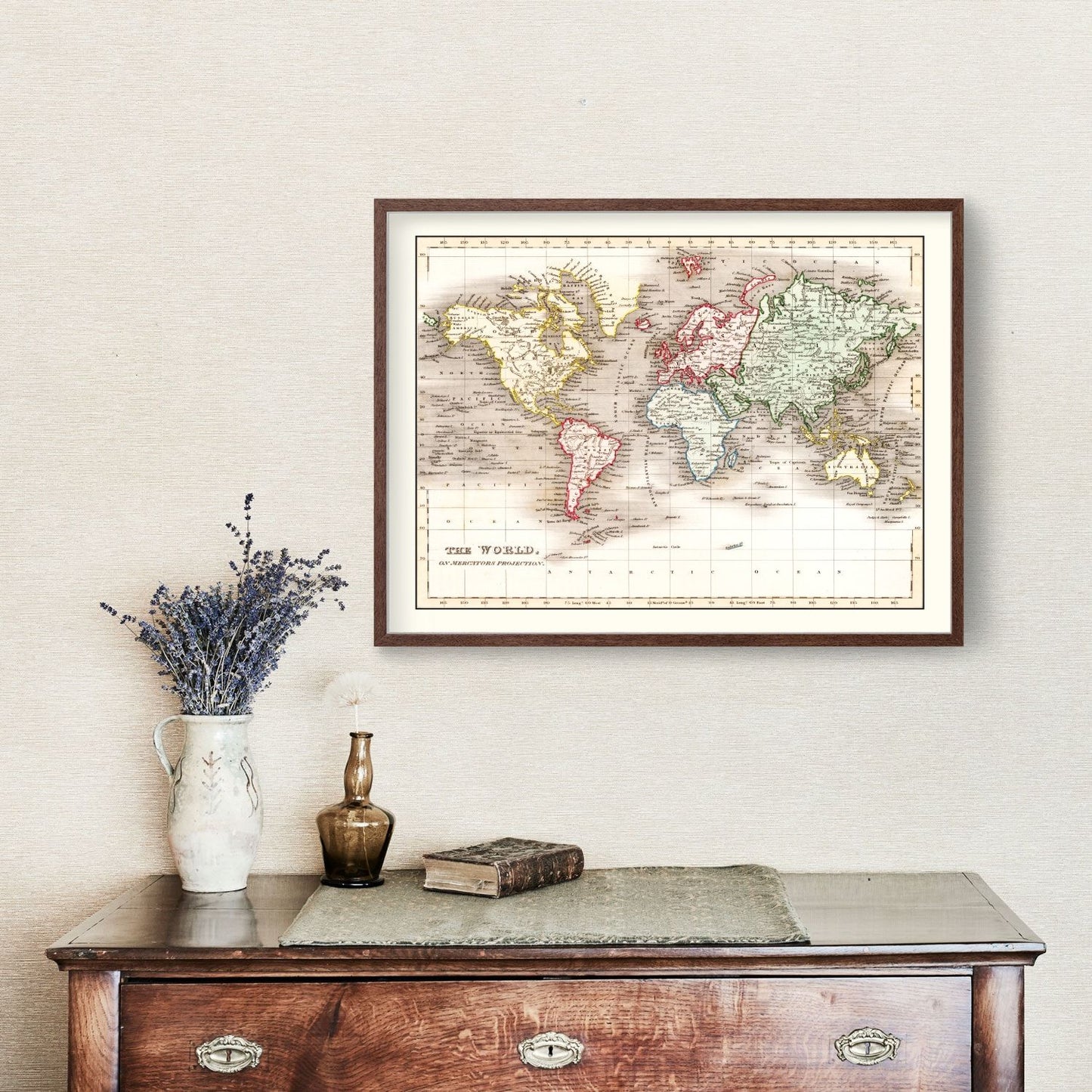 Vintage World Map, 1832