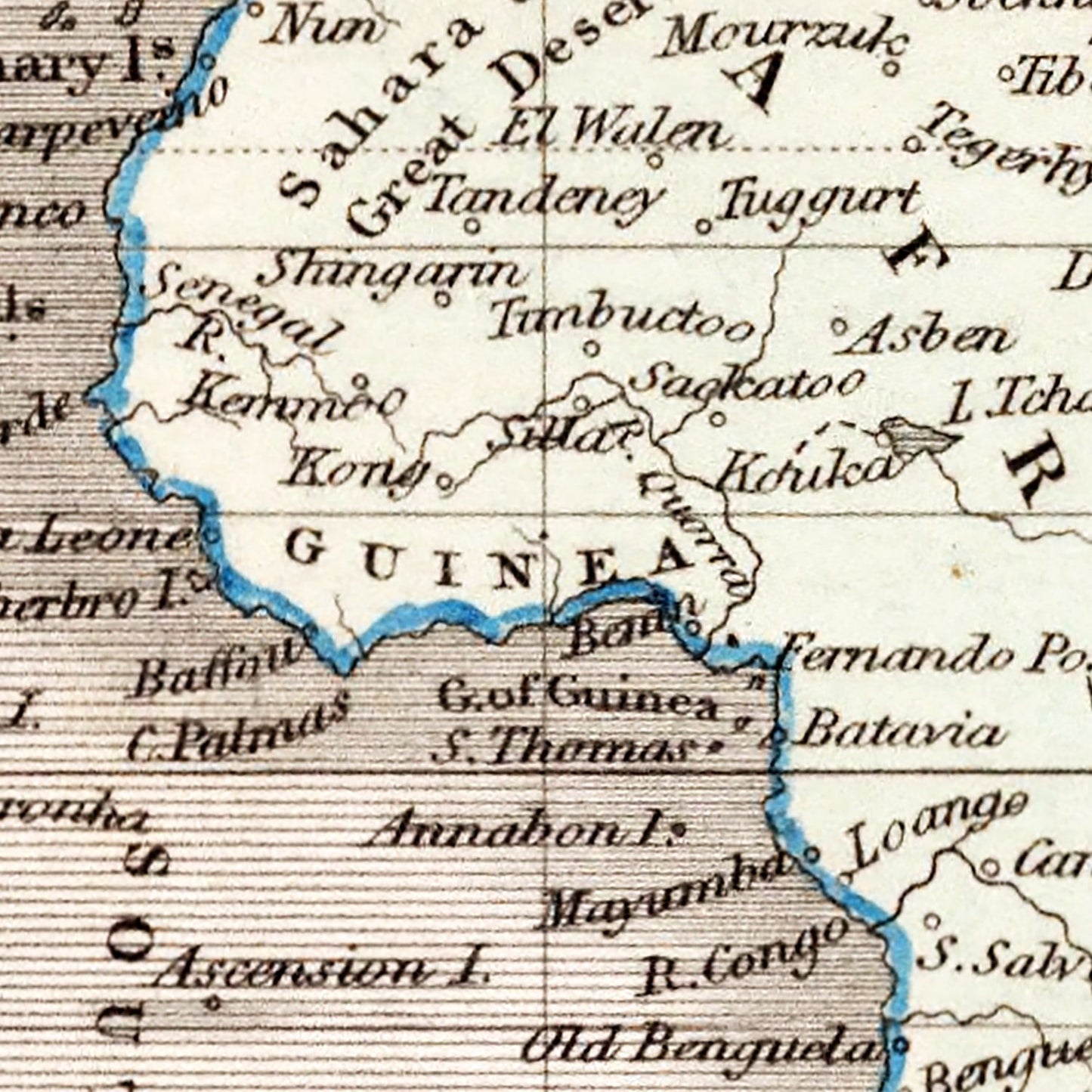 Vintage World Map, 1832