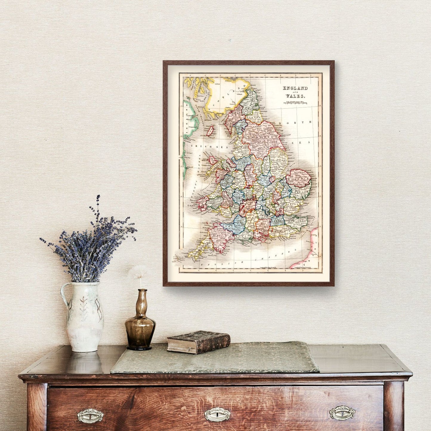 Vintage Map of England and Wales, 1832