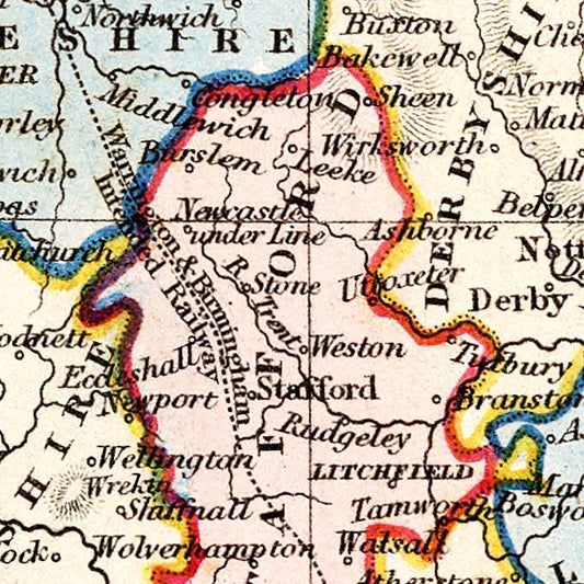 Vintage Map of England and Wales, 1832