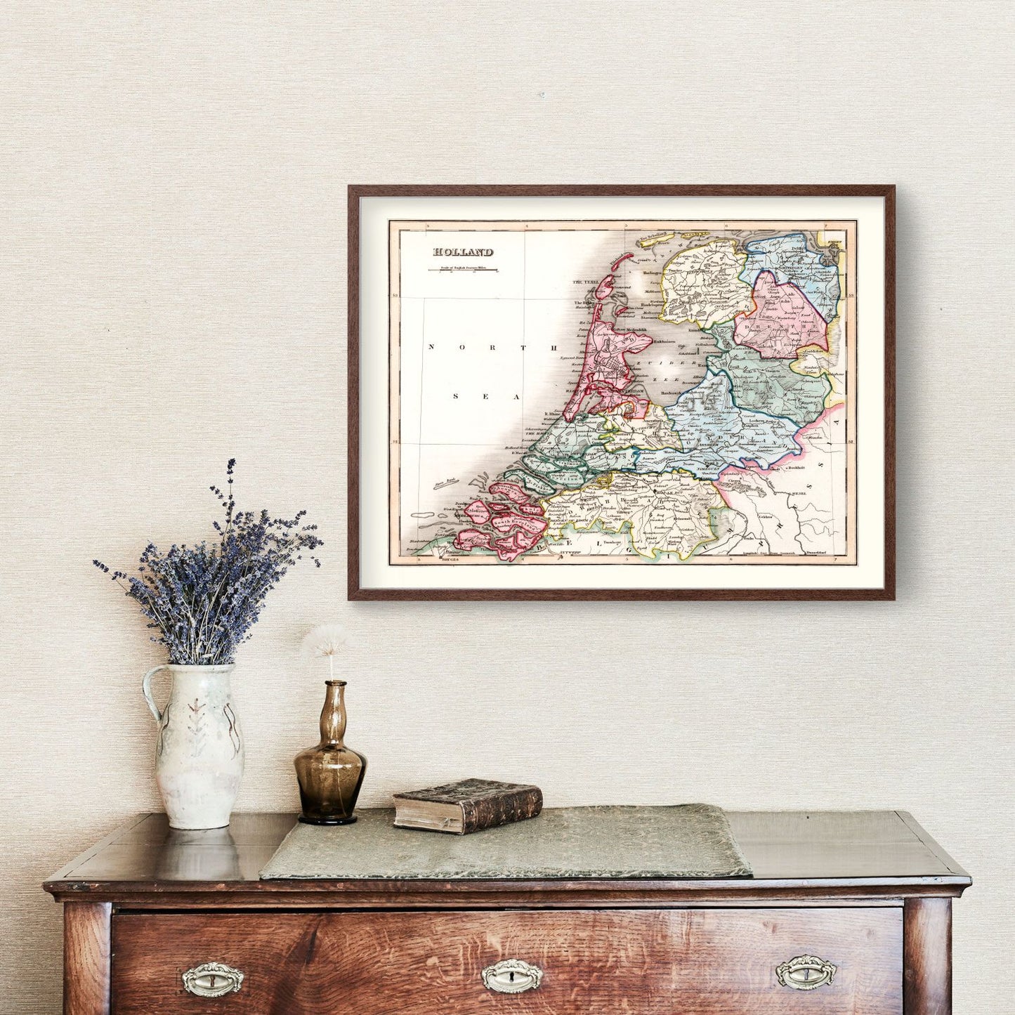 Vintage Map of Holland, 1832