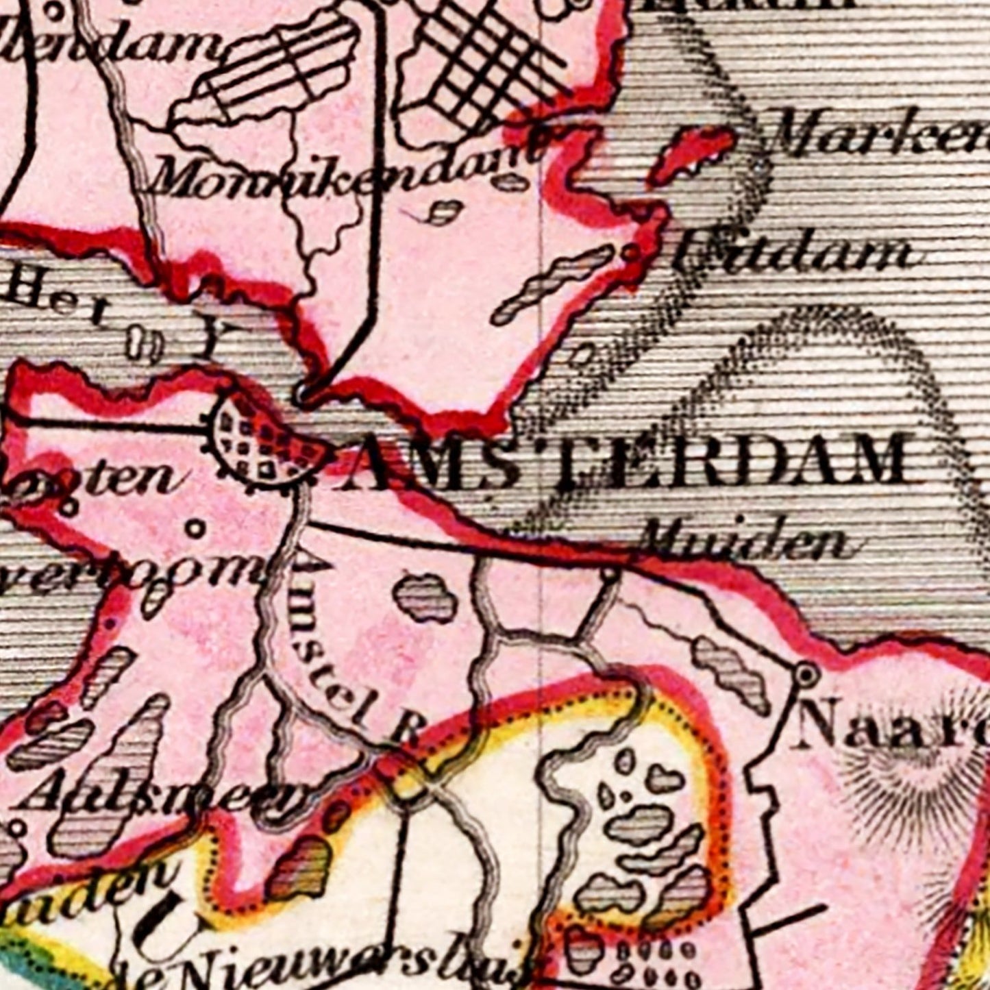 Vintage Map of Holland, 1832