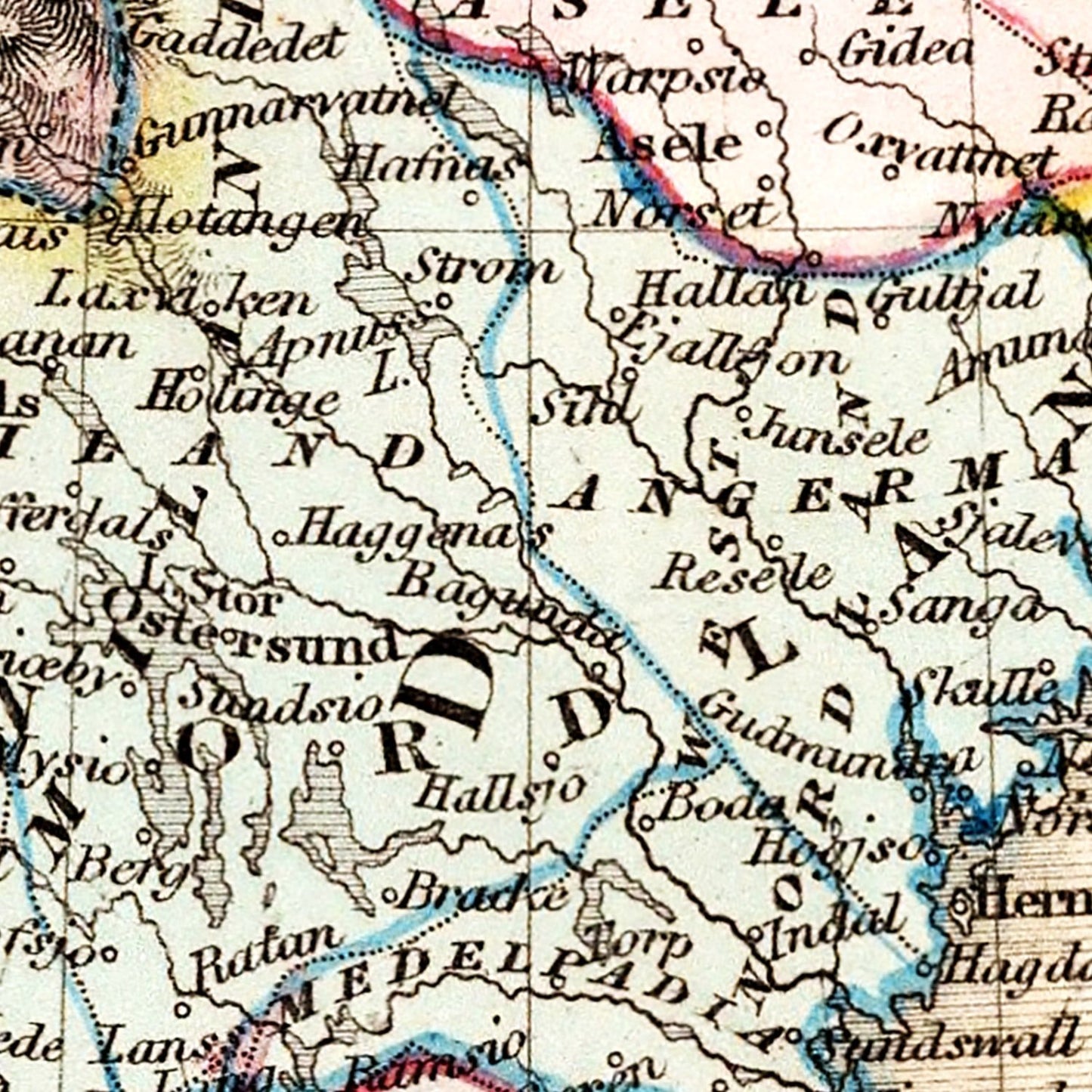 Vintage Map of Sweden and Norway, 1832