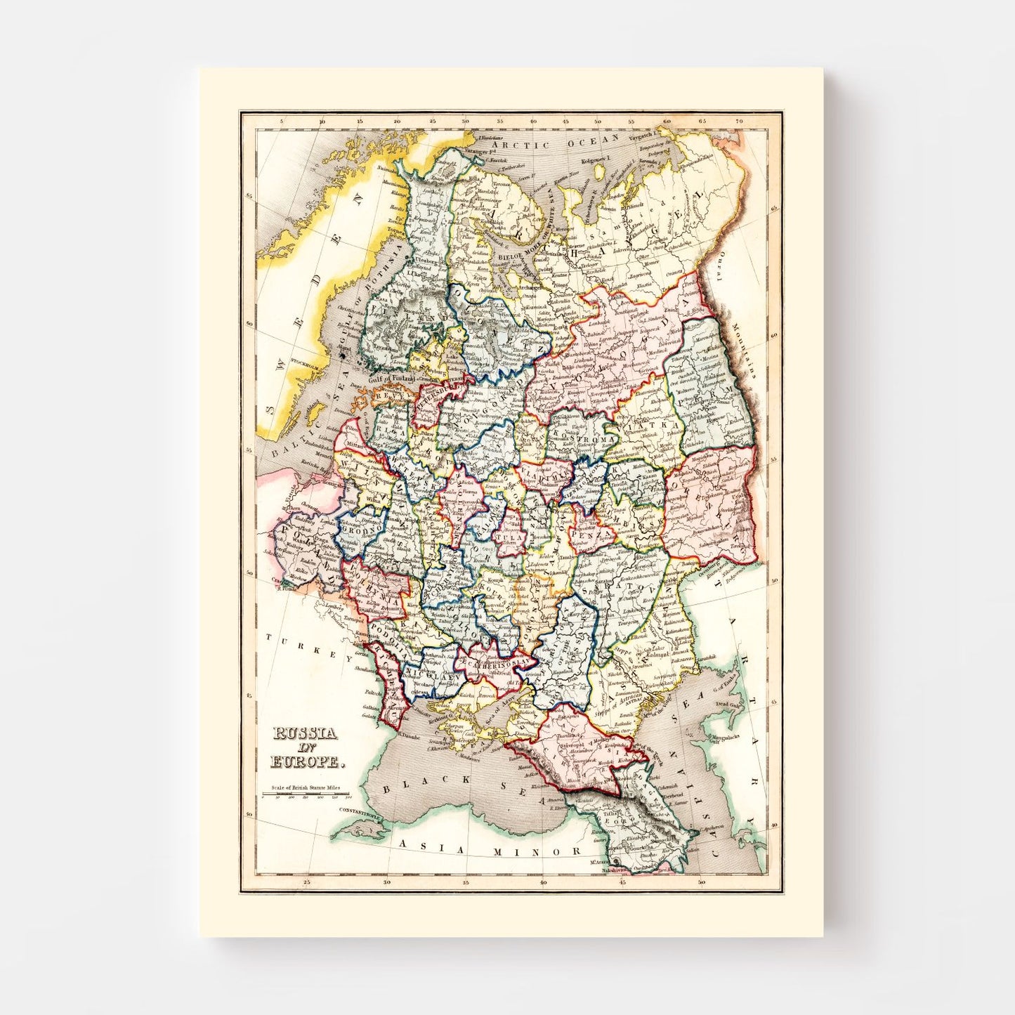 Vintage Map of Russia, 1832