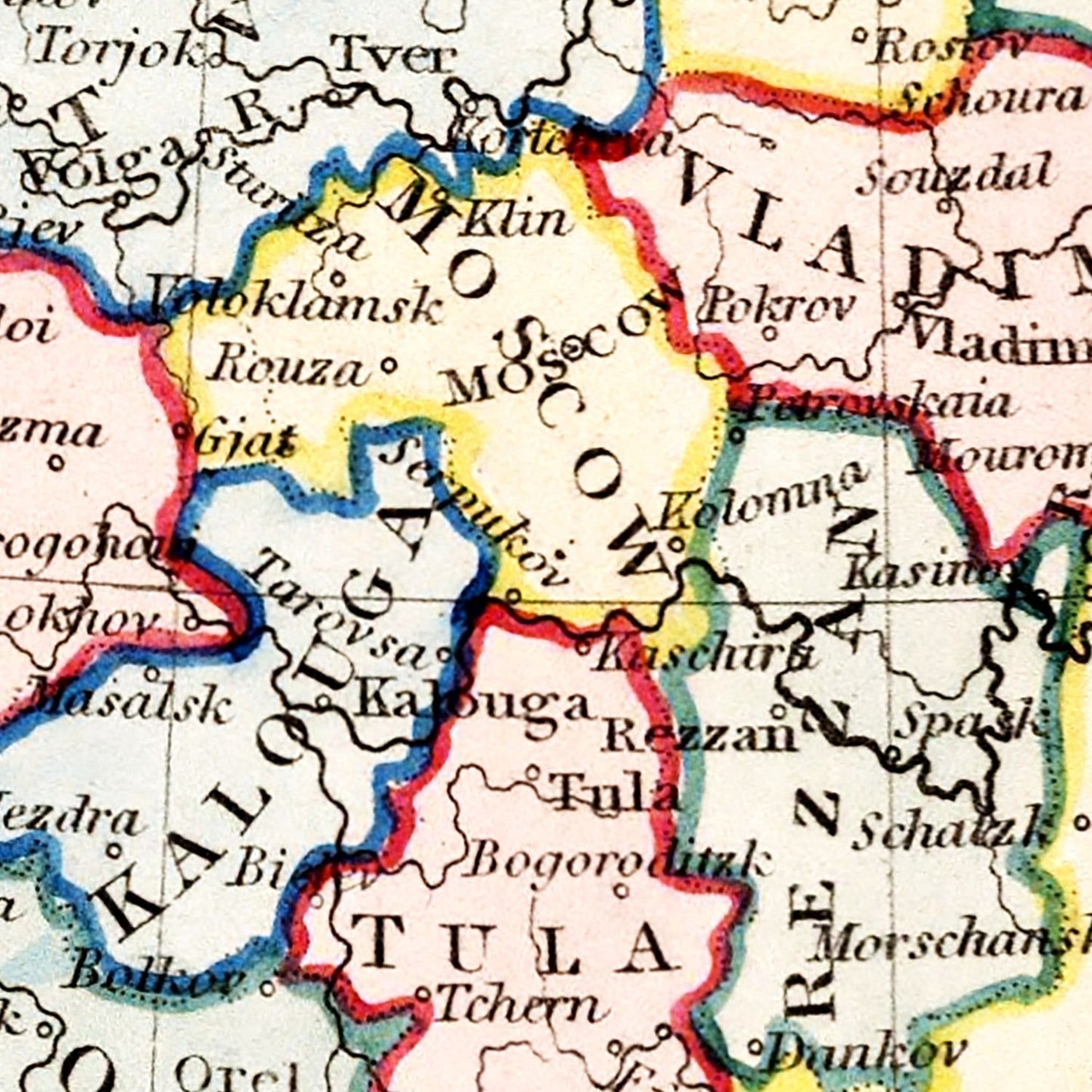 Vintage Map of Russia, 1832