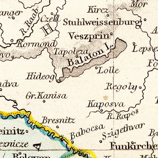 Vintage Map of the Austrian Empire, 1832