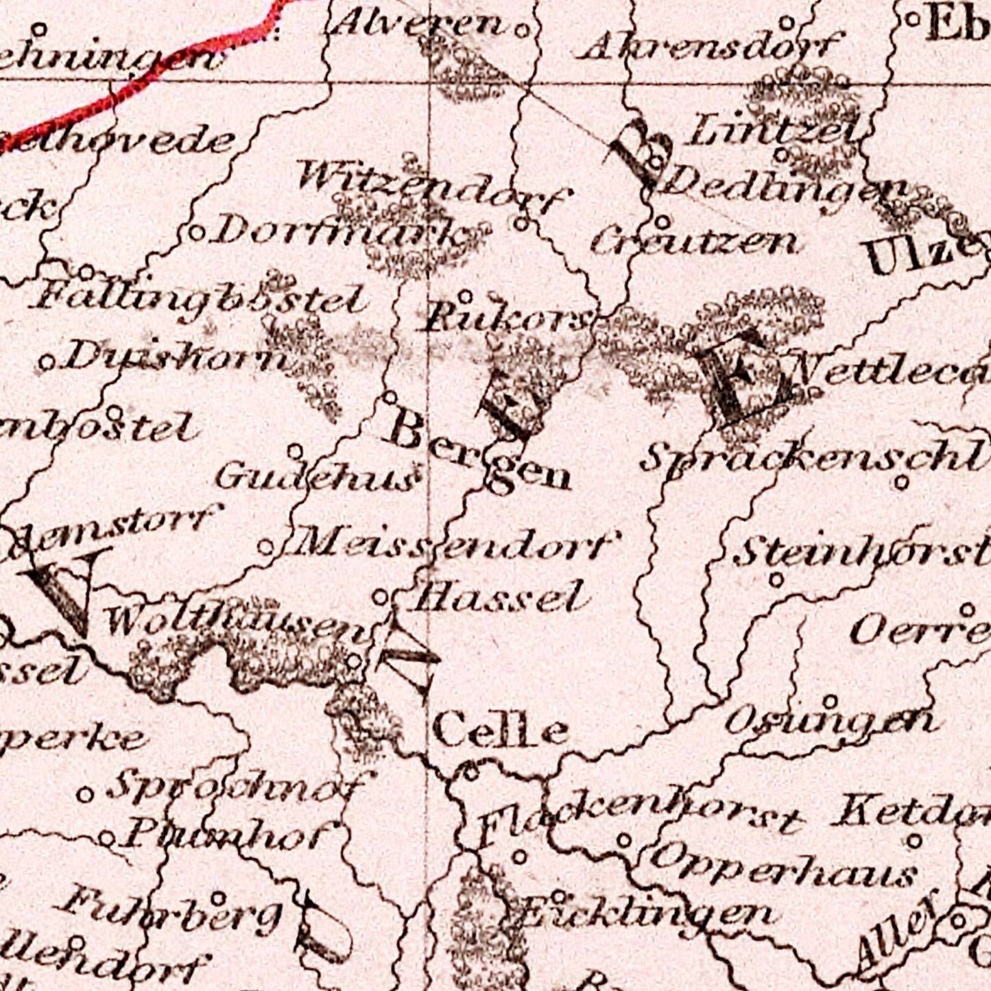 Vintage Map of Northern Germany, 1832