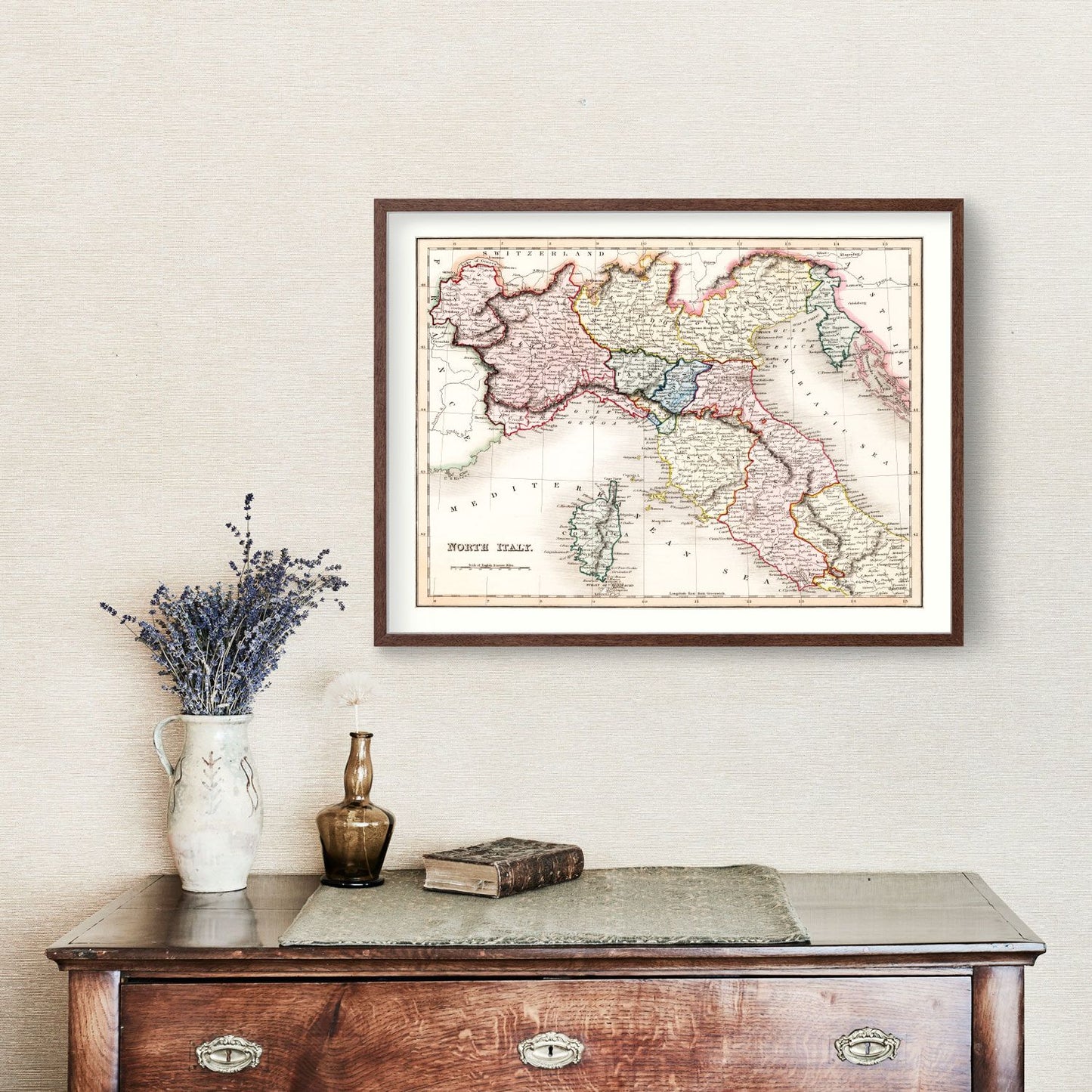 Vintage Map of North Italy, 1832