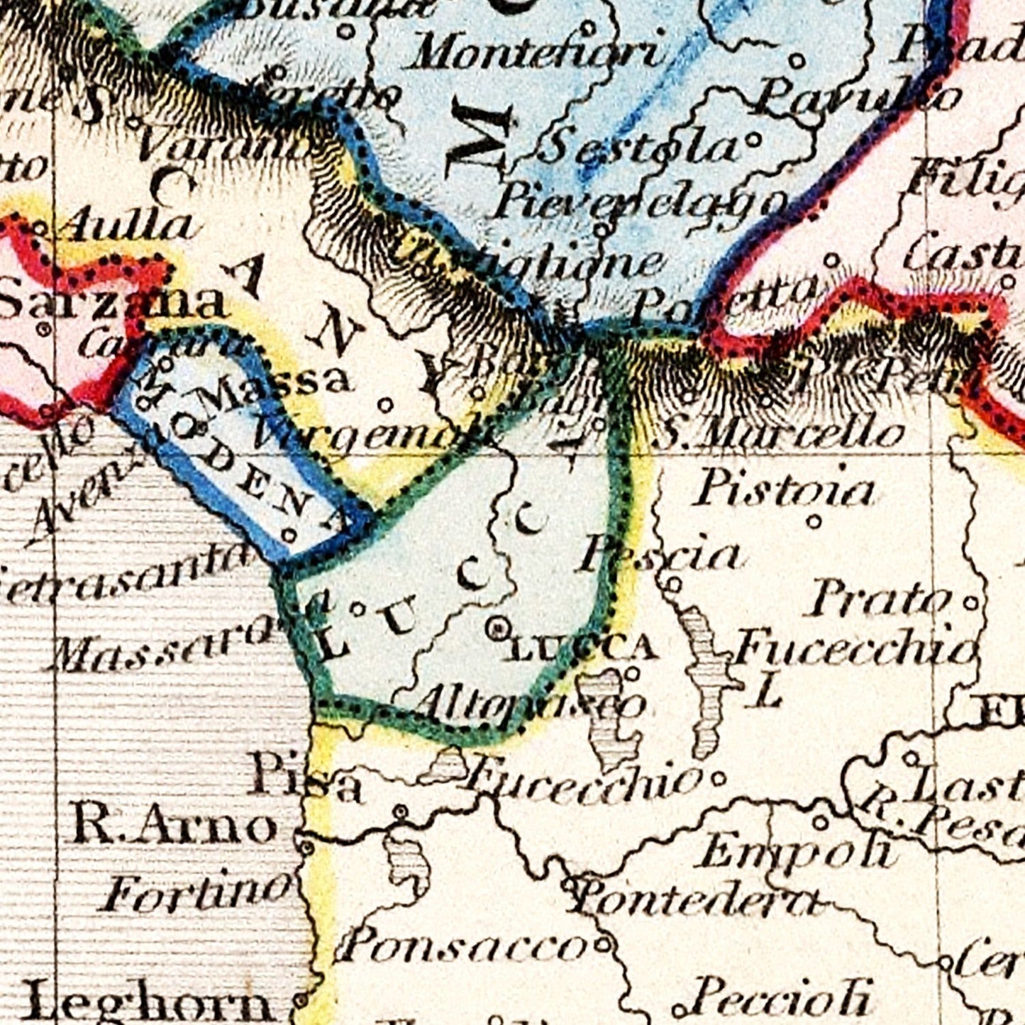 Vintage Map of North Italy, 1832