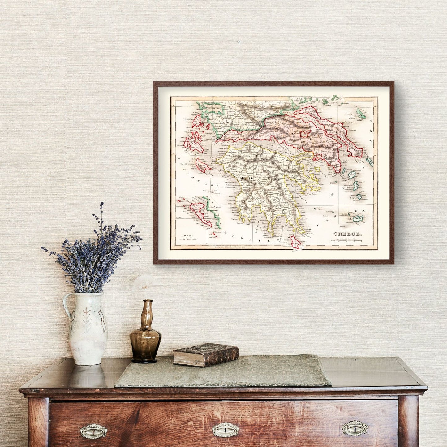 Vintage Map of Greece, 1832