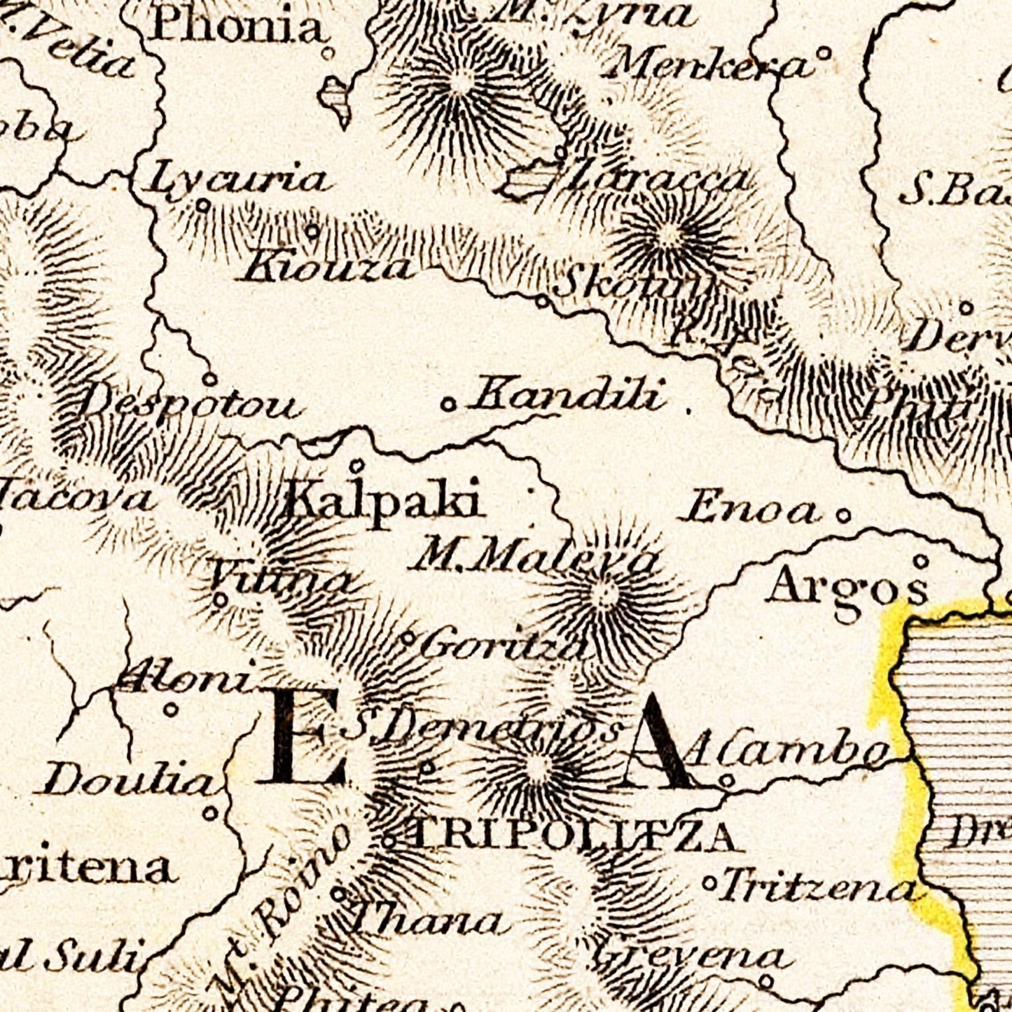Vintage Map of Greece, 1832