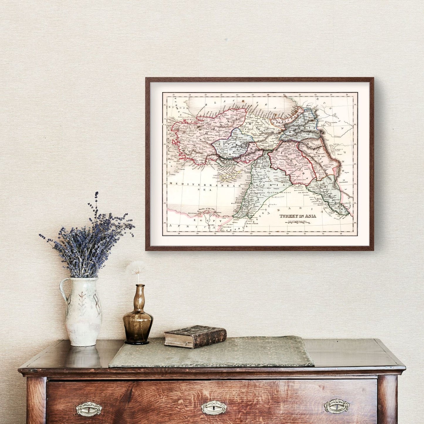 Vintage Map of Turkey in Asia, 1832